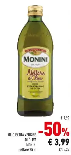 Conad Olio extra vergine di oliva MONINI offerta