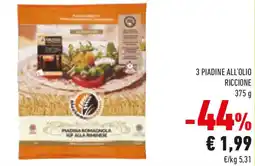 Conad 3 piadine all'olio RICCIONE offerta