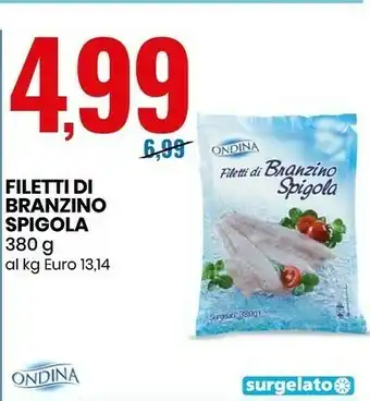 Filetti di branzino surgelati 380 g(ml)