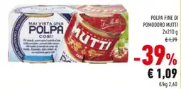 Conad Polpa fine di pomodoro MUTTI offerta