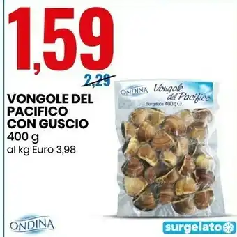 Eurospin Vongole del pacifico con guscio offerta