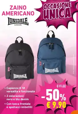 Conad Zaino occasione LONSDALE offerta