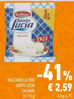 Conad Superstore Mozzarella tris santa lucia GALBANI offerta