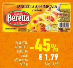 Conad Superstore Pancetta a cubetti BERETTA offerta