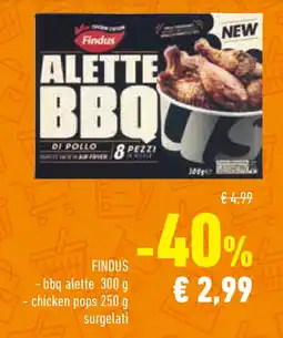 Conad Superstore FINDUS - bbq alette - chicken pops offerta