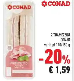 Conad Superstore 2 tramezzini CONAD offerta