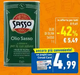 Conad Superstore Olio di oliva SASSO offerta