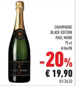 Conad Superstore Champagne black edition PAUL MARO offerta