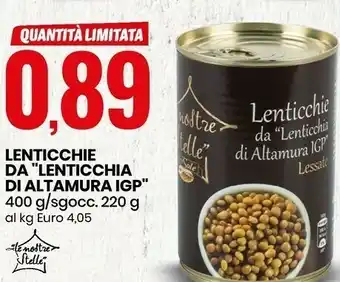 Lenticchie da lenticchia di altamura igp