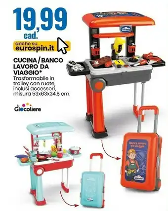 Eurospin Il giocoliere cucina / banco lavoro da viaggio offerta