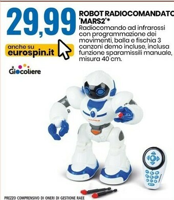 Eurospin Il giocoliere robot radiocomandata mars2 offerta