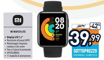 Unieuro Mi watch lite offerta