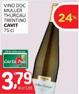 Crai Vino doc muller thurgau trentino CAVIT offerta
