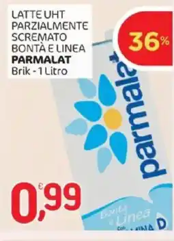 Crai Latte uht parzialmente scremato bontà e linea PARMALAT offerta