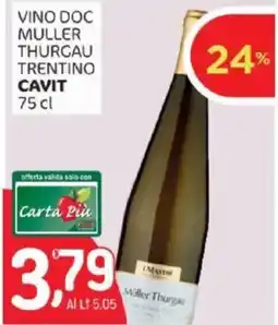 Crai Vino doc muller thurgau trentino CAVIT offerta