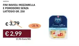 Prezzemolo e Vitale Fini ravioli mozzarella e pomodoro senza lattosio offerta