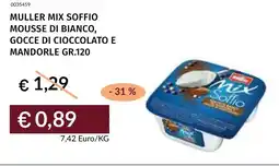 Prezzemolo e Vitale Muller mix soffio mousse di bianco, gocce di cioccolato e mandorle offerta