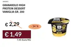 Prezzemolo e Vitale Granarolo high protein dessert vaniglia offerta