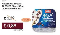 Prezzemolo e Vitale Muller mix yogurt al cocco e palline al cioccolato offerta