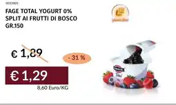 Prezzemolo e Vitale Fage total yogurt 0% split ai frutti di bosco offerta