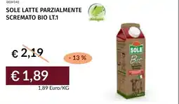 Prezzemolo e Vitale Sole latte parzialmente scremato bio offerta