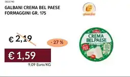 Prezzemolo e Vitale Galbani crema bel paese formaggini offerta