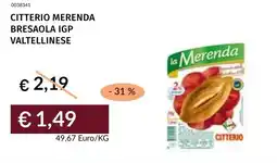 Prezzemolo e Vitale Citterio merenda bresaola igp valtellinese offerta