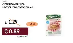 Prezzemolo e Vitale Citterio merenda prosciutto cotto offerta