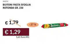 Prezzemolo e Vitale Buitoni pasta sfoglia rotonda offerta