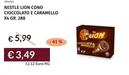 Prezzemolo e Vitale Nestle lion cono cioccolato e caramello offerta