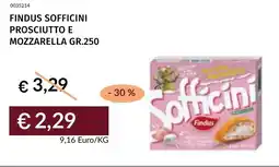 Prezzemolo e Vitale Findus sofficini prosciutto e mozzarella offerta