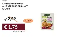 Prezzemolo e Vitale Kioene miniburger alle verdure grigliate offerta