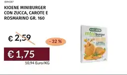 Prezzemolo e Vitale Kioene miniburger con zucca, carote e rosmarino offerta