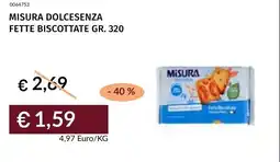 Prezzemolo e Vitale Misura dolcesenza fette biscottate offerta
