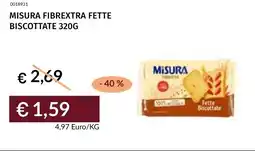 Prezzemolo e Vitale Misura fibrextra fette biscottate offerta