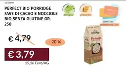 Prezzemolo e Vitale Perfect bio porridge fave di cacao e nocciole bio senza glutine offerta