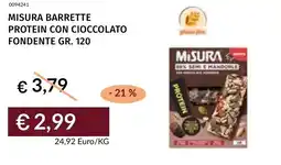 Prezzemolo e Vitale Misura barrette protein con cioccolato fondente offerta