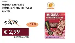 Prezzemolo e Vitale Misura barrette protein ai frutti rossi offerta
