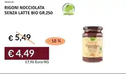 Prezzemolo e Vitale Rigoni nocciolata senza latte bio offerta