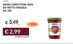 Prezzemolo e Vitale Zuegg confettura 100% da frutta fragola offerta