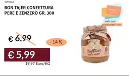 Prezzemolo e Vitale Bon tajer confettura pere e zenzero offerta
