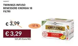 Prezzemolo e Vitale Twinings infuso benessere-energia 18 filtri offerta