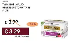 Prezzemolo e Vitale Twinings infuso benessere tonicita 18 filtri offerta