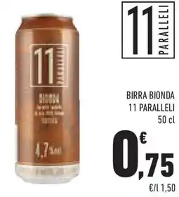 Conad Superstore Birra bionda 11 PARALLELI offerta
