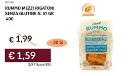 Prezzemolo e Vitale Rummo mezzi rigatoni senza glutine n. 51 offerta