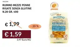 Prezzemolo e Vitale Rummo mezze penne rigate senza glutine n.28 offerta
