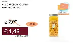 Prezzemolo e Vitale Giu giu ceci siciliani lessati offerta