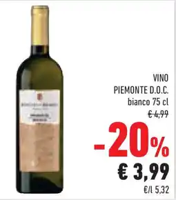Conad Superstore VINO PIEMONTE D.O.C. bianco offerta