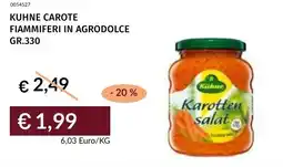 Prezzemolo e Vitale Kuhne carote fiammiferi in agrodolce offerta