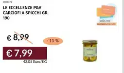 Prezzemolo e Vitale Le eccellenze p&v carciofi a spicchi offerta